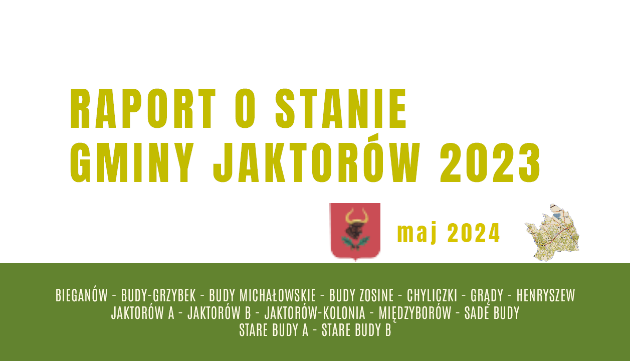 Zdjęcie: Raport o stanie gminy Jaktorów za 2023 rok