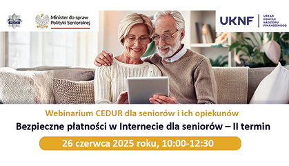 Zdjęcie: Webinarium CEDUR „Bezpieczne płatności w Internecie dla seniorów