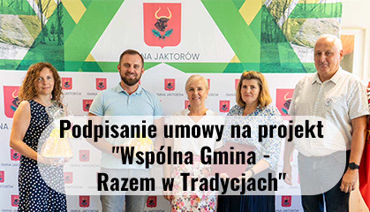 Zdjęcie: Podpisanie umowy na realizację projektu 